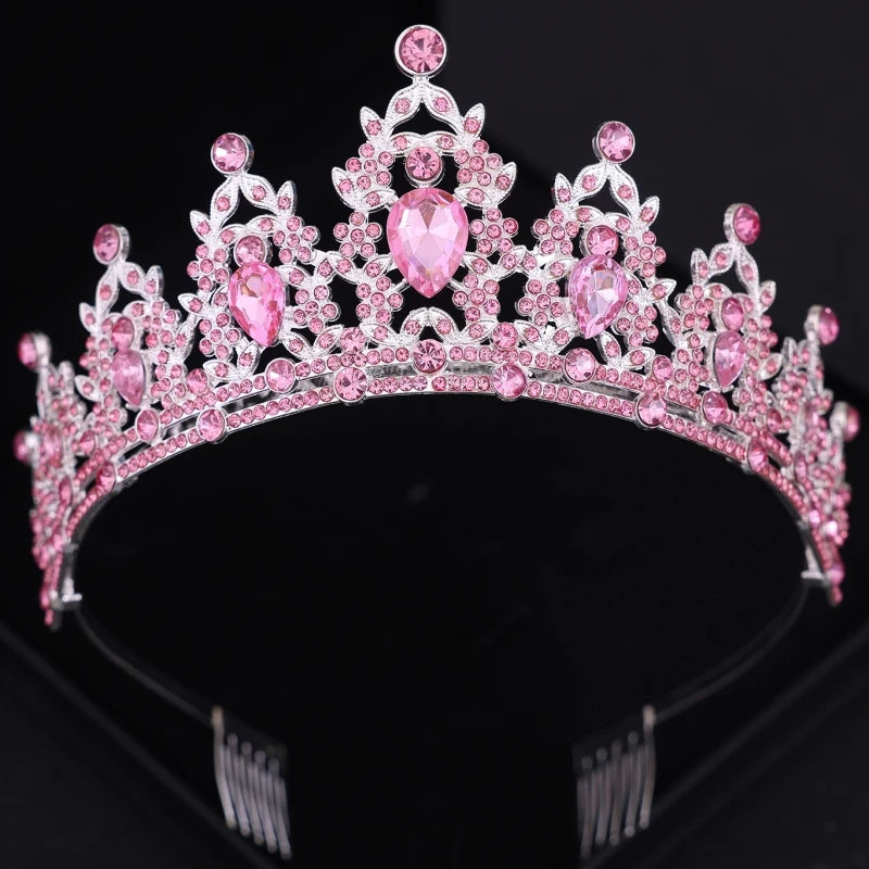 Silbernes Brautdiadem mit Kristallen – Hochzeitskrone & Haarschmuck