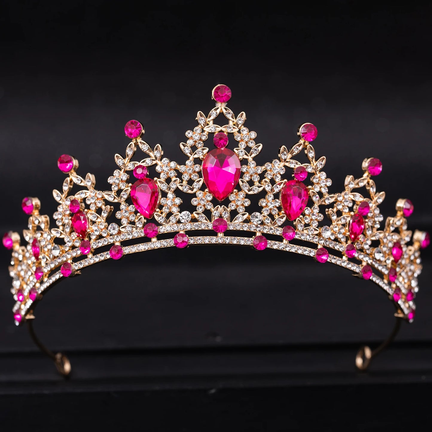 Silbernes Brautdiadem mit Kristallen – Hochzeitskrone & Haarschmuck