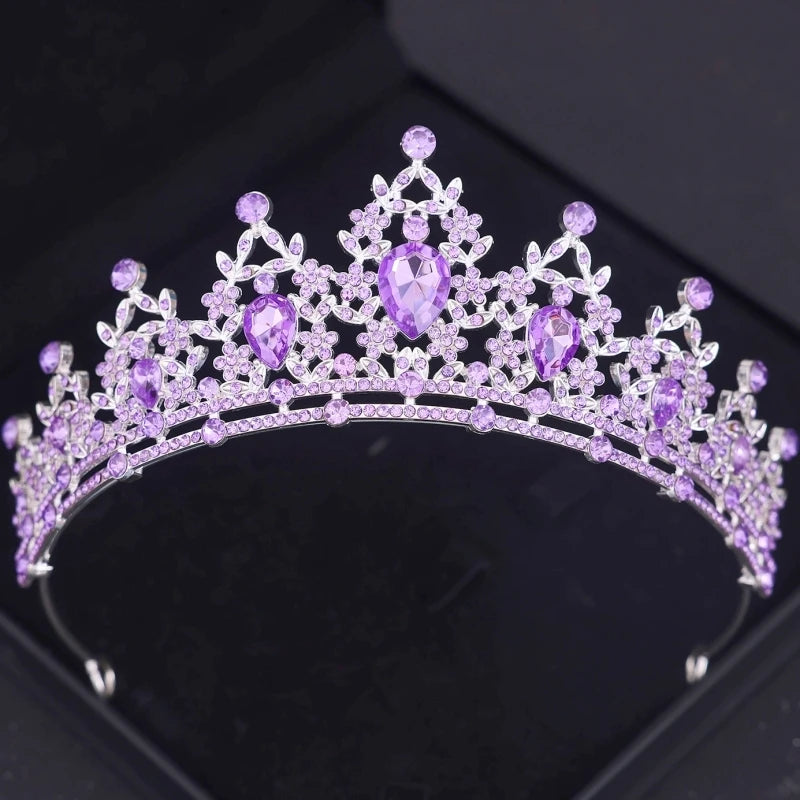Silbernes Brautdiadem mit Kristallen – Hochzeitskrone & Haarschmuck