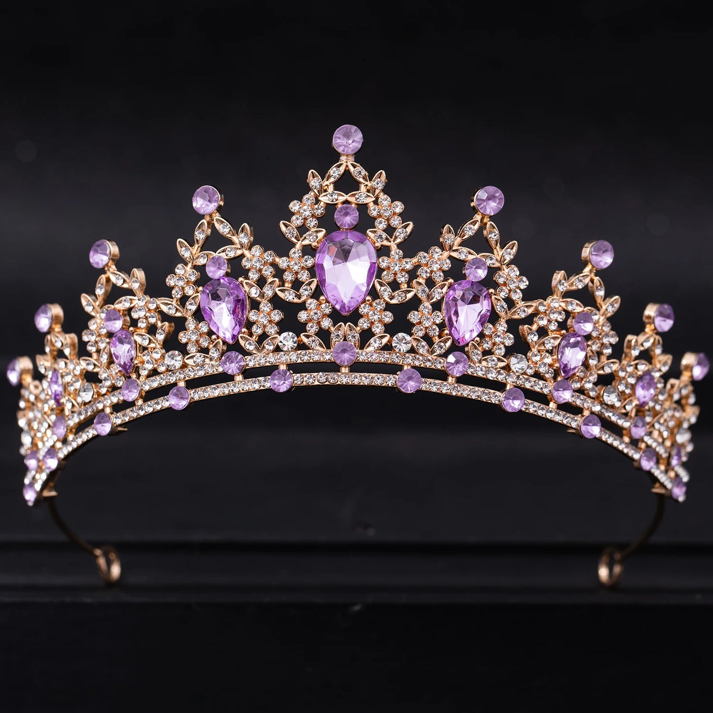 Silbernes Brautdiadem mit Kristallen – Hochzeitskrone & Haarschmuck