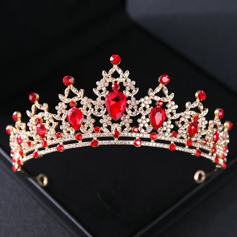 Silbernes Brautdiadem mit Kristallen – Hochzeitskrone & Haarschmuck