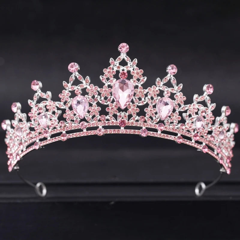 Silbernes Brautdiadem mit Kristallen – Hochzeitskrone & Haarschmuck