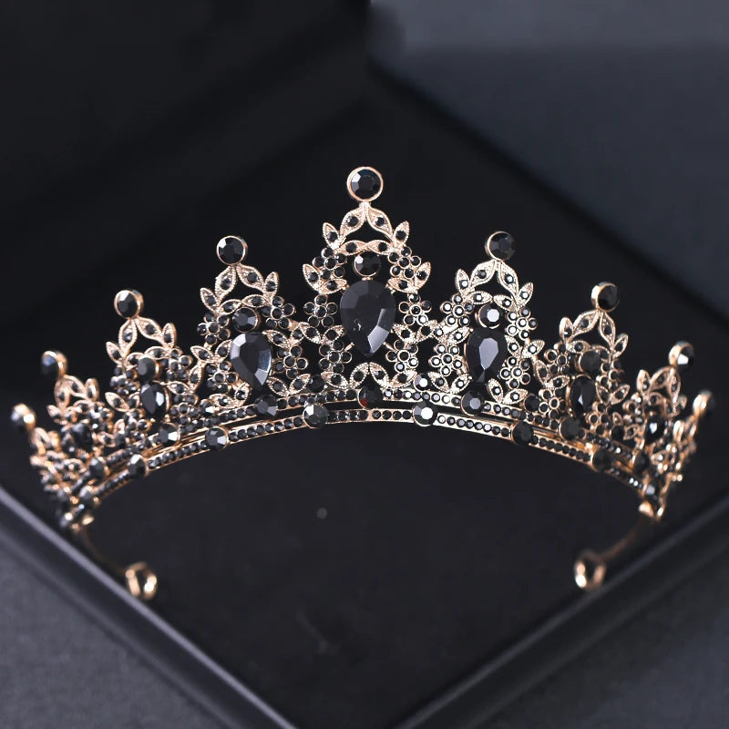 Silbernes Brautdiadem mit Kristallen – Hochzeitskrone & Haarschmuck