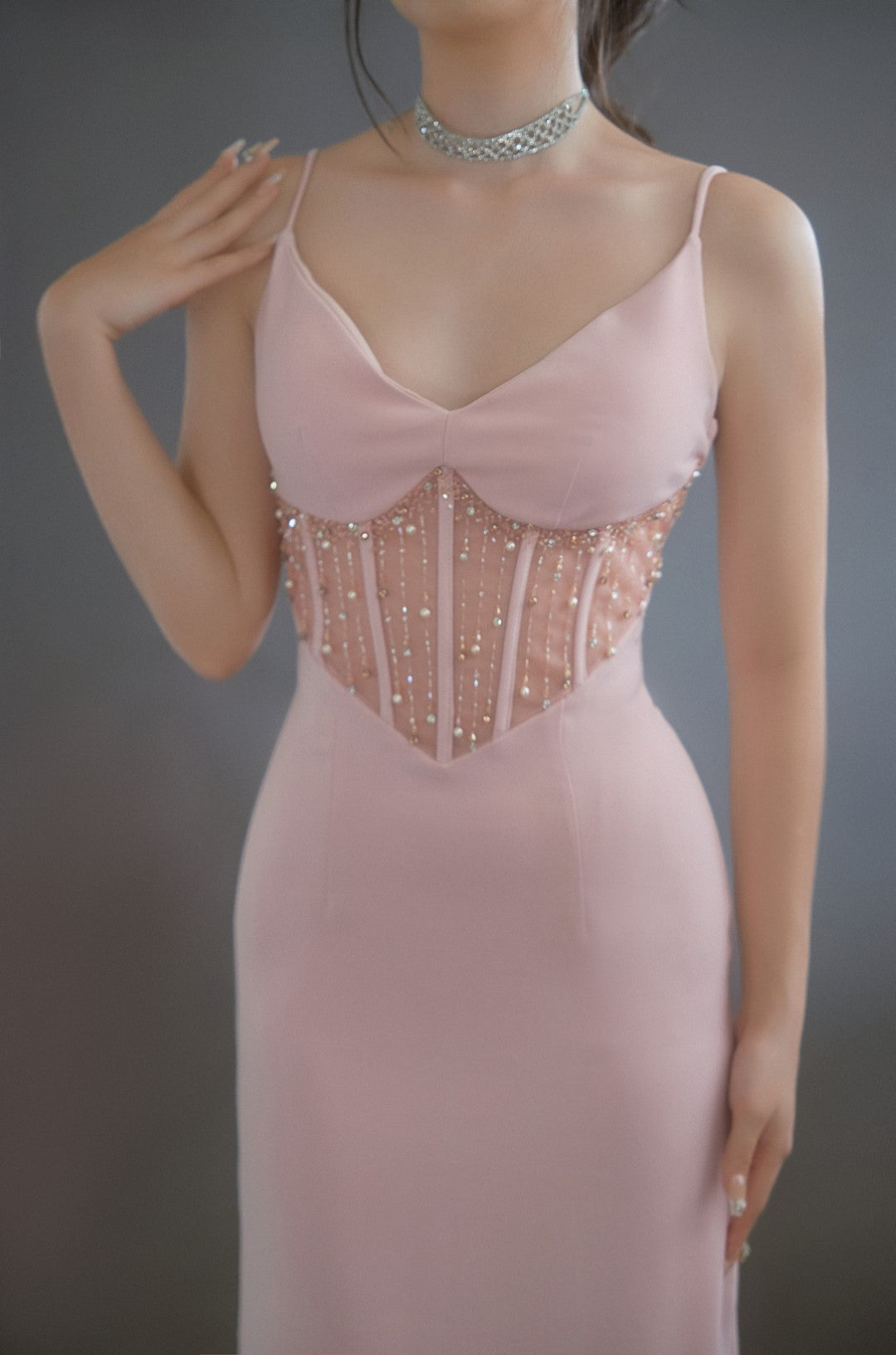 Sexy and Sparkly Pink Mini Dress | Luxurious Satin | Flattering Waist Cut