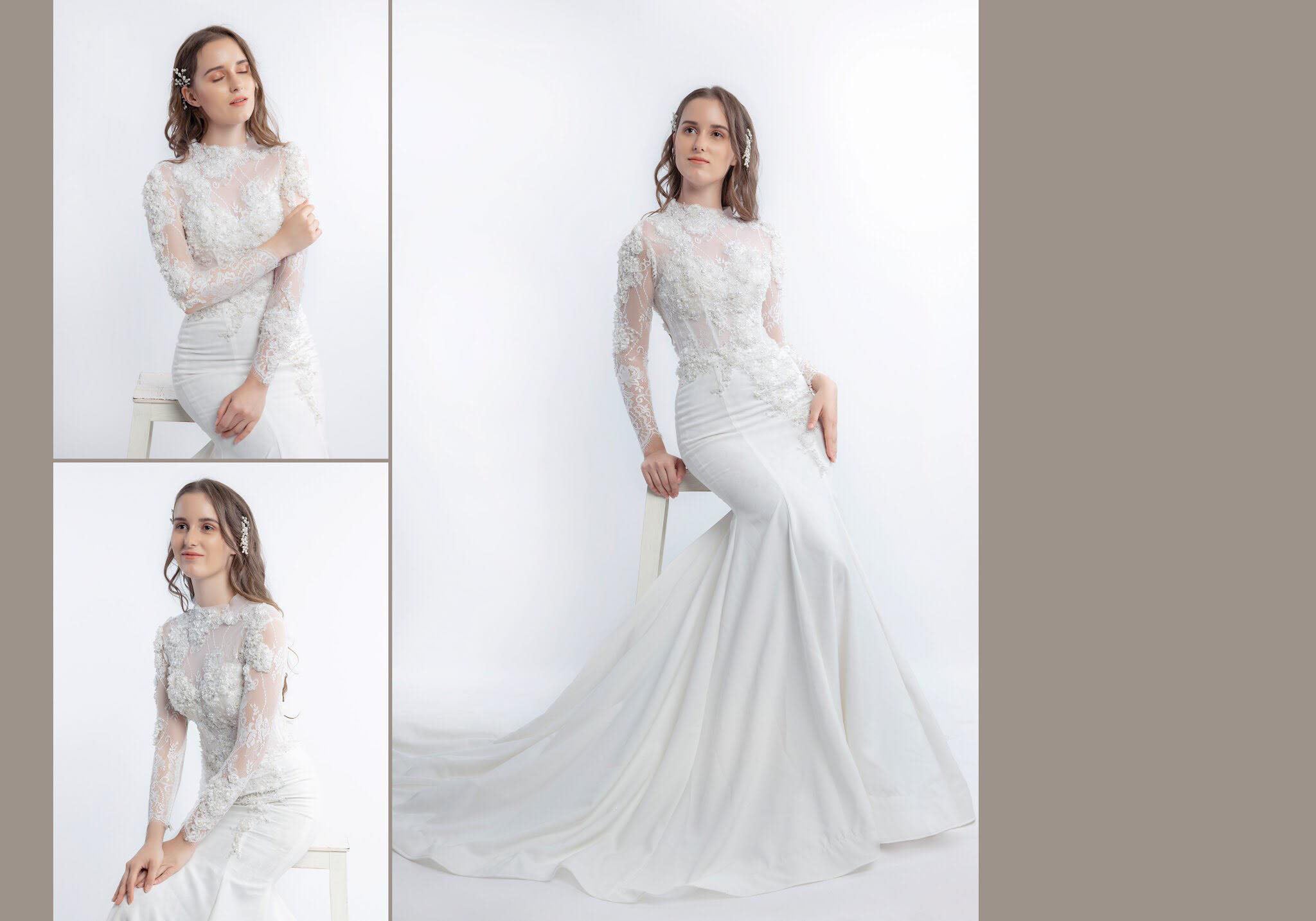 Sparkling Mermaid-Inspired Wedding Dress, Exquisite Corset with High-End 3D Lace Embellishments