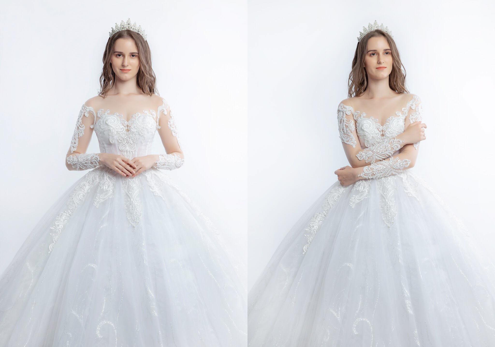 Princess Ball Gown Wedding Dress: Exquisite Corset with High-End Lace Embellishments