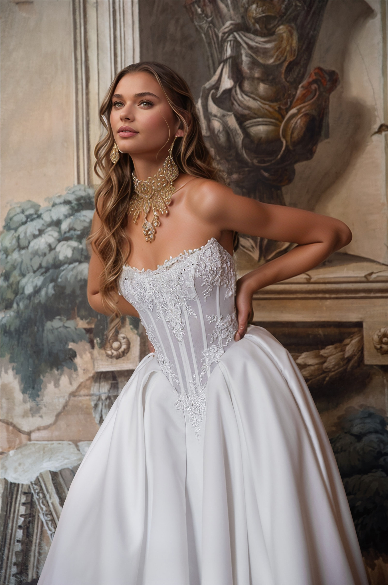 Embroidered-Lace-Bridal-Gown