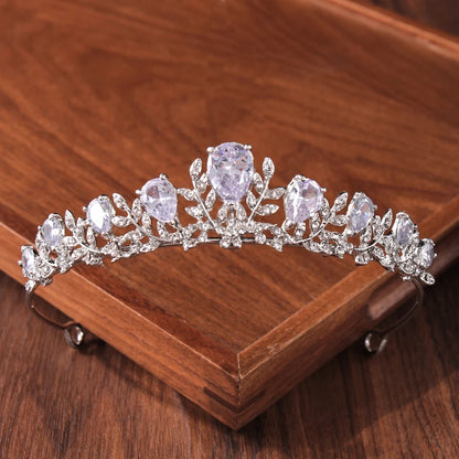 Bridal Tiara Silver Crown – Wedding Hair Accessories for Women