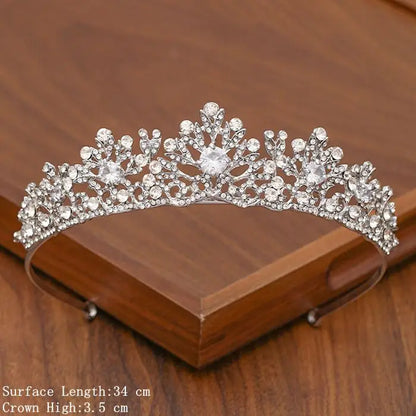 Bridal Tiara Silver Crown – Wedding Hair Accessories for Women