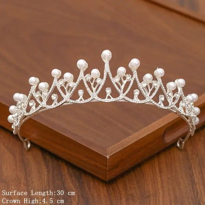 Bridal Tiara Silver Crown – Wedding Hair Accessories for Women