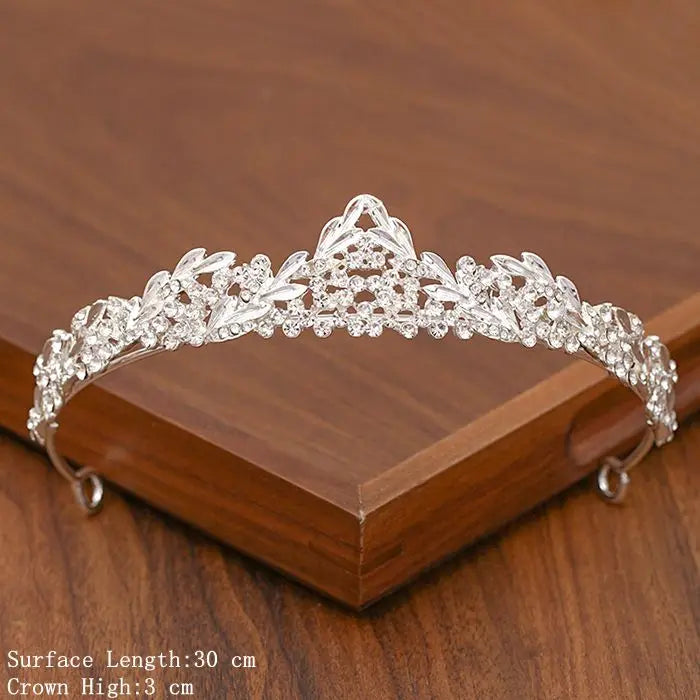 Bridal Tiara Silver Crown – Wedding Hair Accessories for Women