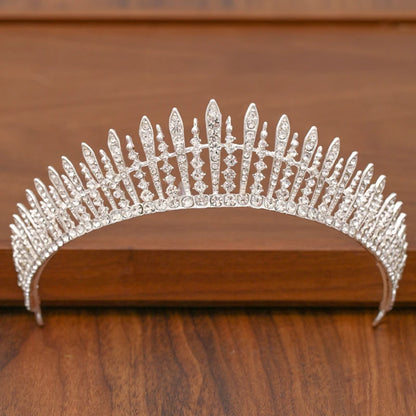 Bridal Tiara Silver Crown – Wedding Hair Accessories for Women