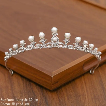 Bridal Tiara Silver Crown – Wedding Hair Accessories for Women