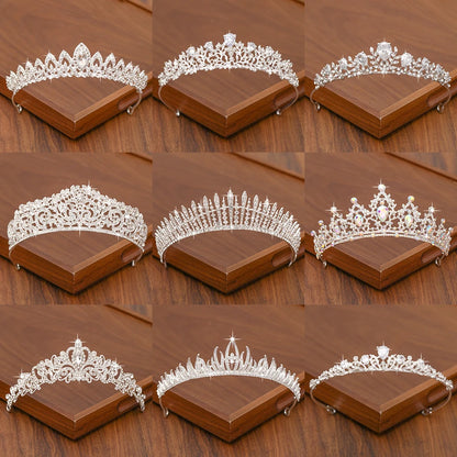 Bridal Tiara Silver Crown – Wedding Hair Accessories for Women