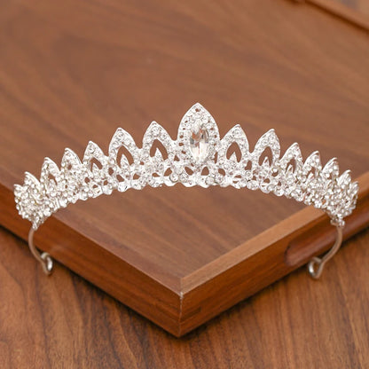 Bridal Tiara Silver Crown – Wedding Hair Accessories for Women