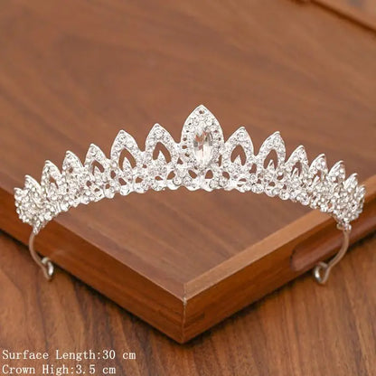 Bridal Tiara Silver Crown – Wedding Hair Accessories for Women