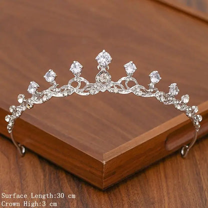 Bridal Tiara Silver Crown – Wedding Hair Accessories for Women