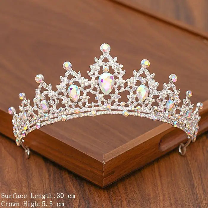 Bridal Tiara Silver Crown – Wedding Hair Accessories for Women