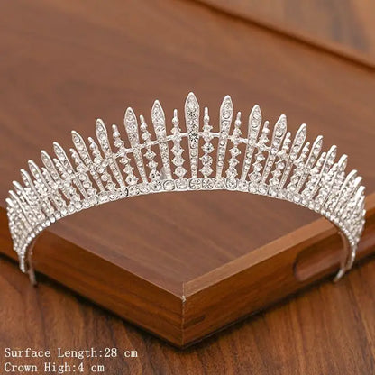 Bridal Tiara Silver Crown – Wedding Hair Accessories for Women