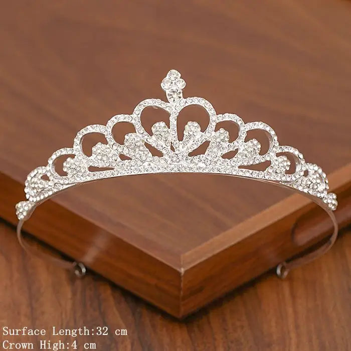 Bridal Tiara Silver Crown – Wedding Hair Accessories for Women