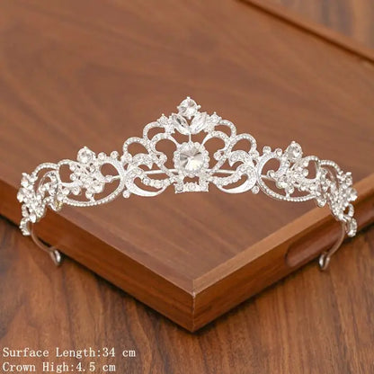 Bridal Tiara Silver Crown – Wedding Hair Accessories for Women