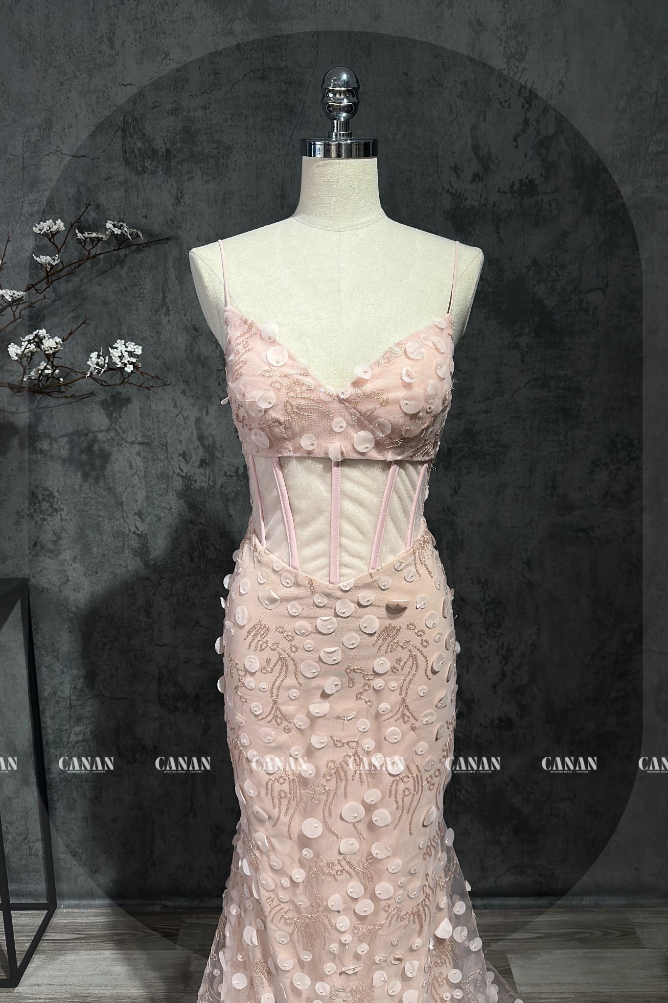 Sexy and Sparkly Pink Evening Dress | Luxurious Glamour