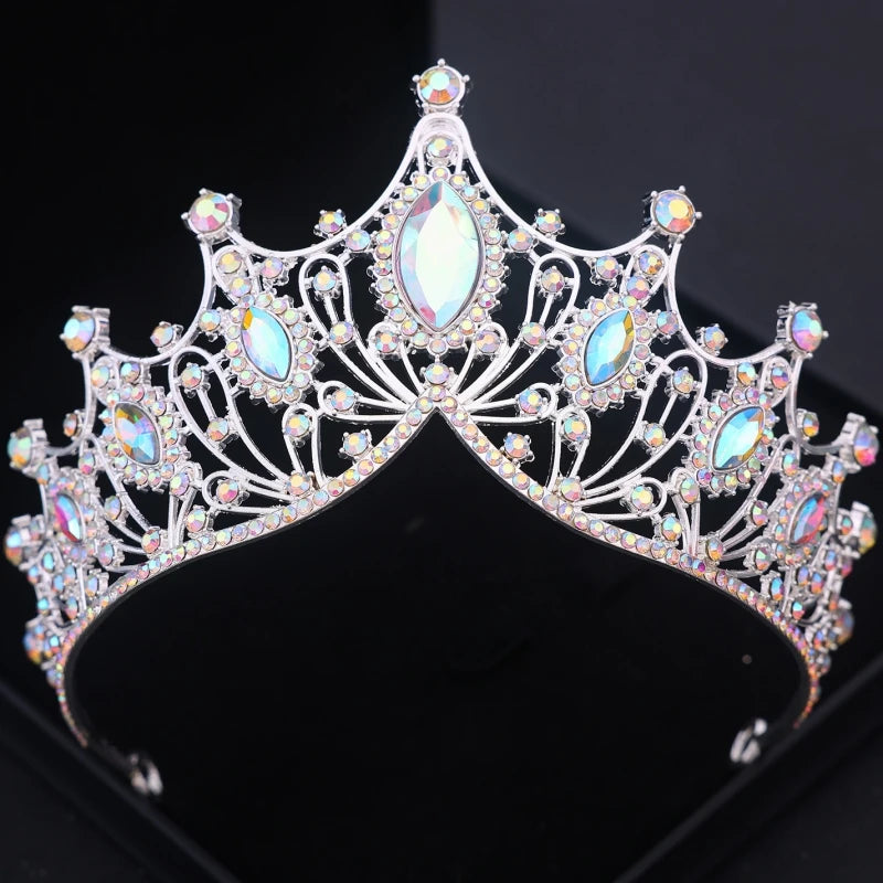 Bridal Tiara Silver Crown – Wedding Hair Accessories for Women