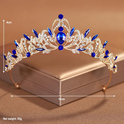 Itacazzo Gold Bridal Crown – Elegant Wedding & Birthday Tiara for Women