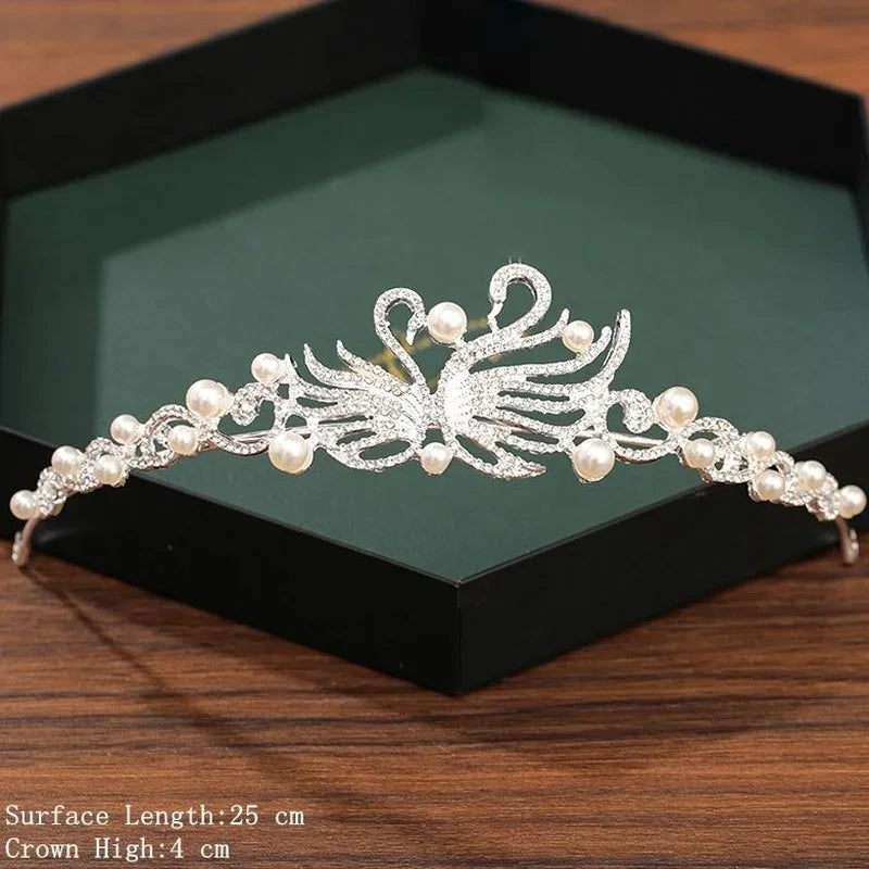 Silver Bridal Crown & Tiara – Crystal Rhinestone Wedding Hair Accessories