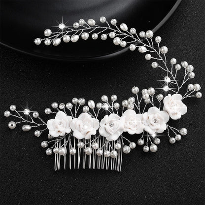 Handmade Pearl Hair Comb - Bridal & Wedding Hair Accessory