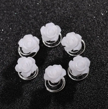 10Pcs Bridal Crystal Hair Pins – Spiral Twists & Wedding Hair Accessories