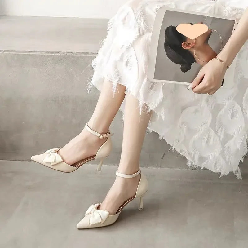 Medium Heel Mary Jane Butterfly Stilettos – Elegant Bridal & Party Shoes