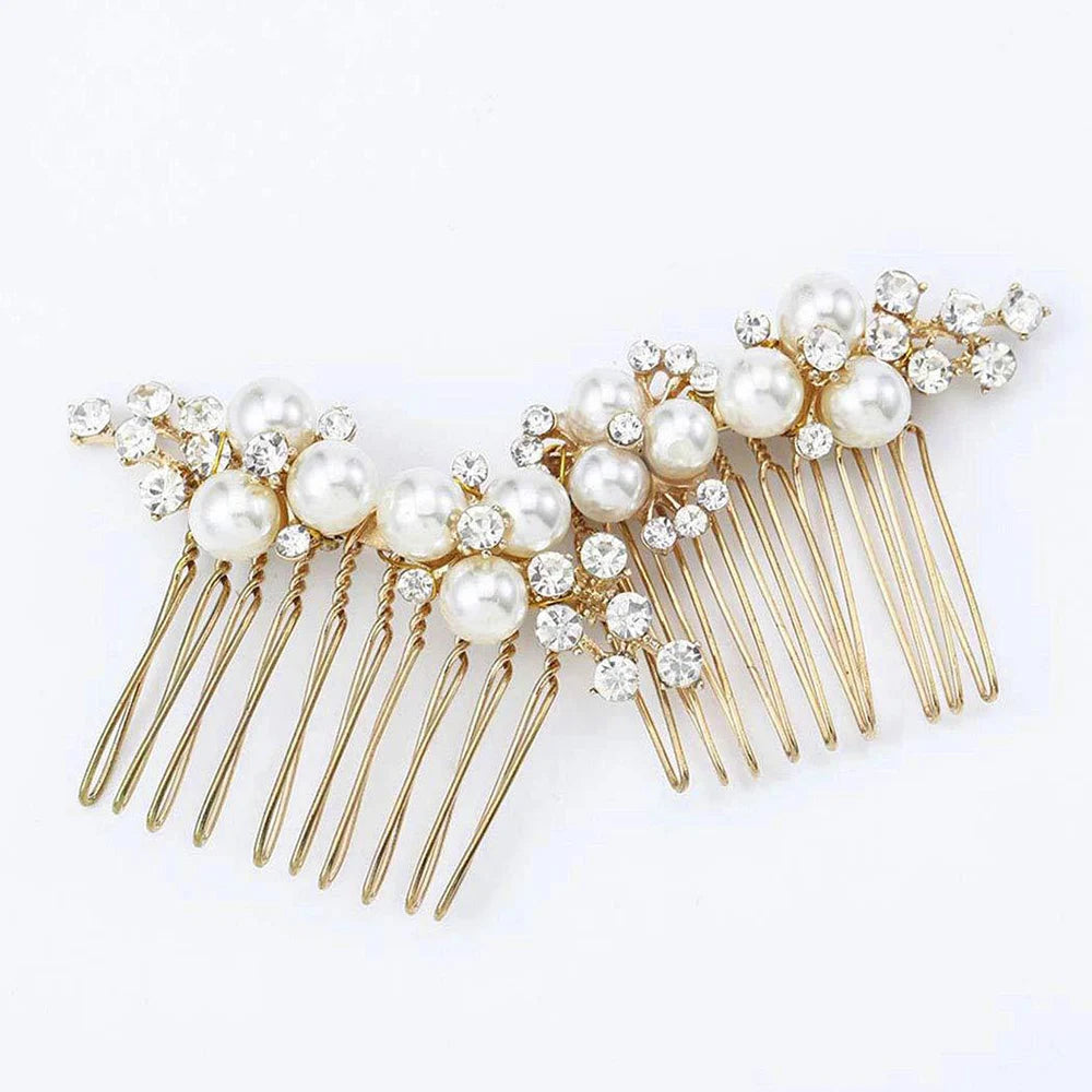 Handmade Pearl Hair Comb - Bridal & Wedding Hair Accessory