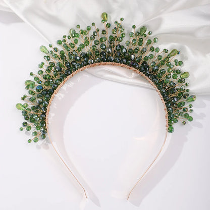 9 Colors Crystal Bridal Crown – Luxury Silver Headband for Weddings & Parties