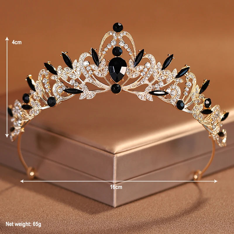 Itacazzo Gold Bridal Crown – Elegant Wedding & Birthday Tiara for Women