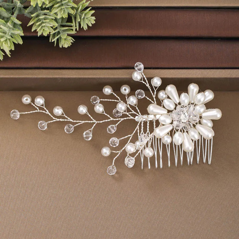 Handmade Pearl Hair Comb - Bridal & Wedding Hair Accessory