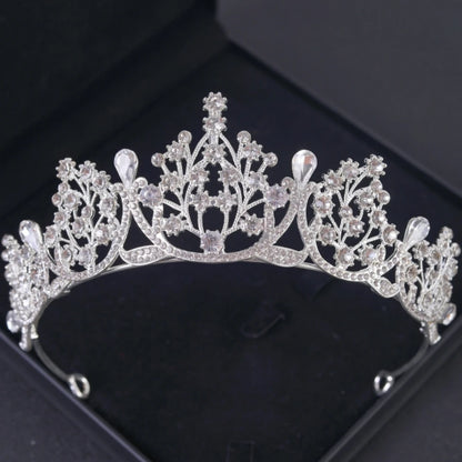 Bridal Tiara Silver Crown – Wedding Hair Accessories for Women