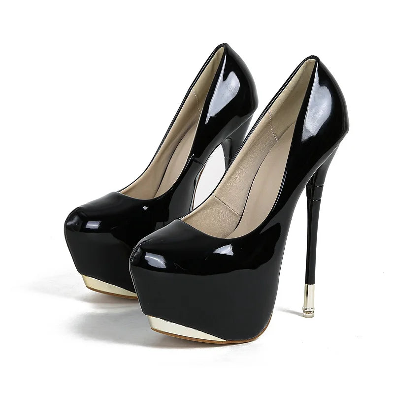 Party Platform Sandals – Ultra High Heel Round Toe Elegant Pumps