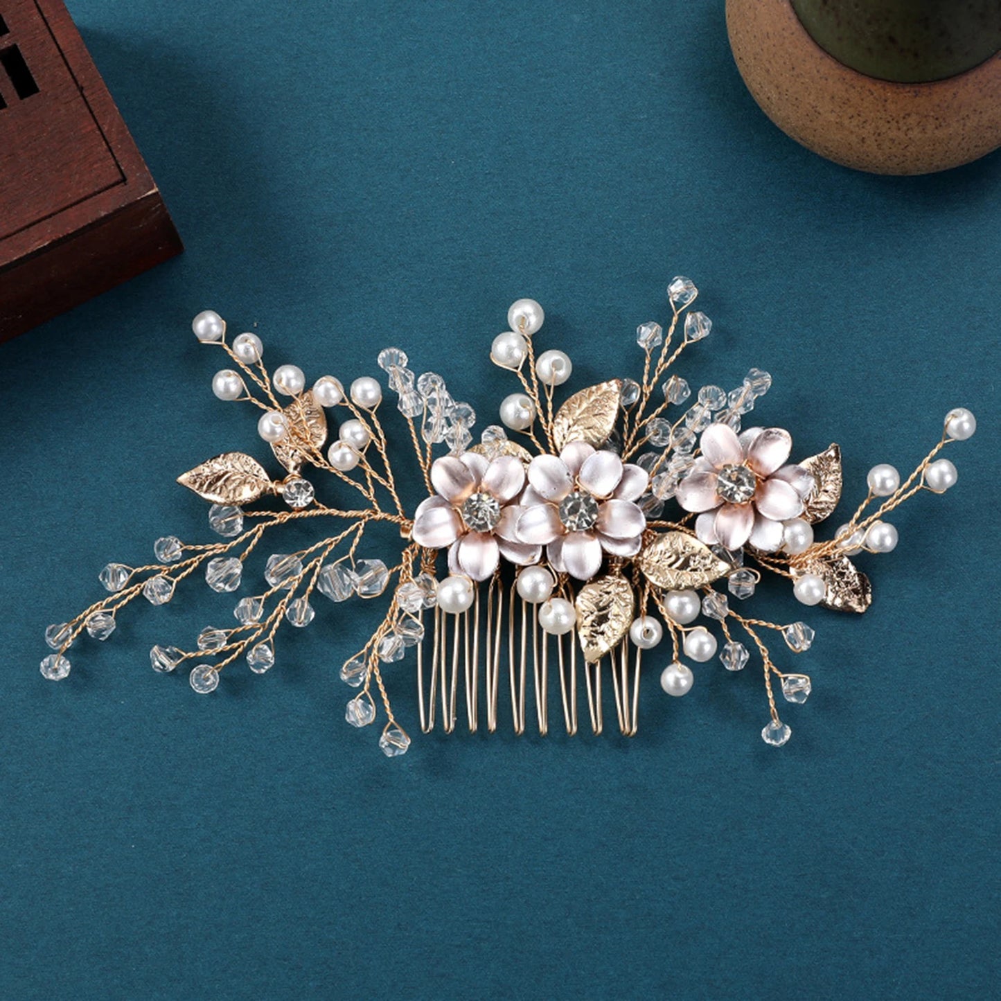 Handmade Pearl Hair Comb - Bridal & Wedding Hair Accessory