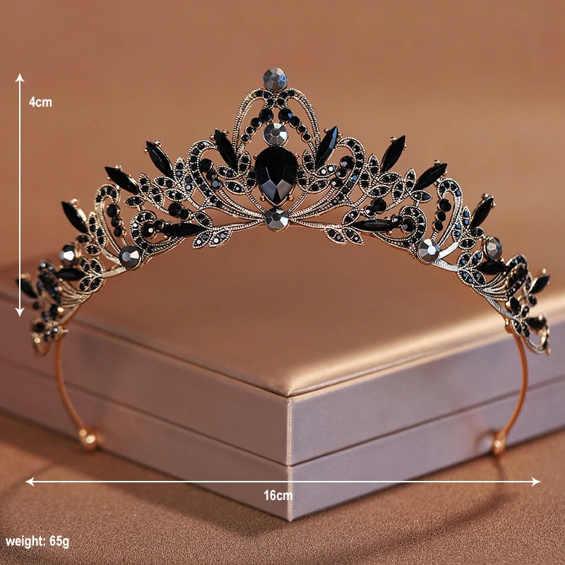 Itacazzo Gold Bridal Crown – Elegant Wedding & Birthday Tiara for Women