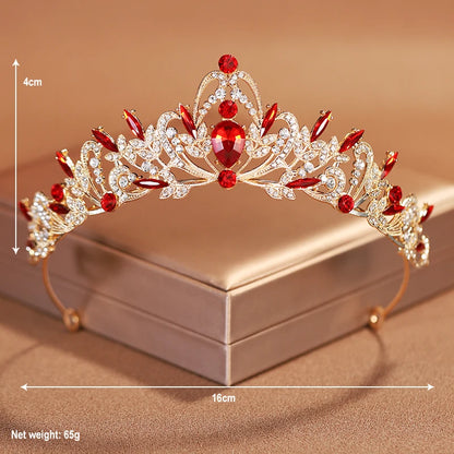 Itacazzo Gold Bridal Crown – Elegant Wedding & Birthday Tiara for Women