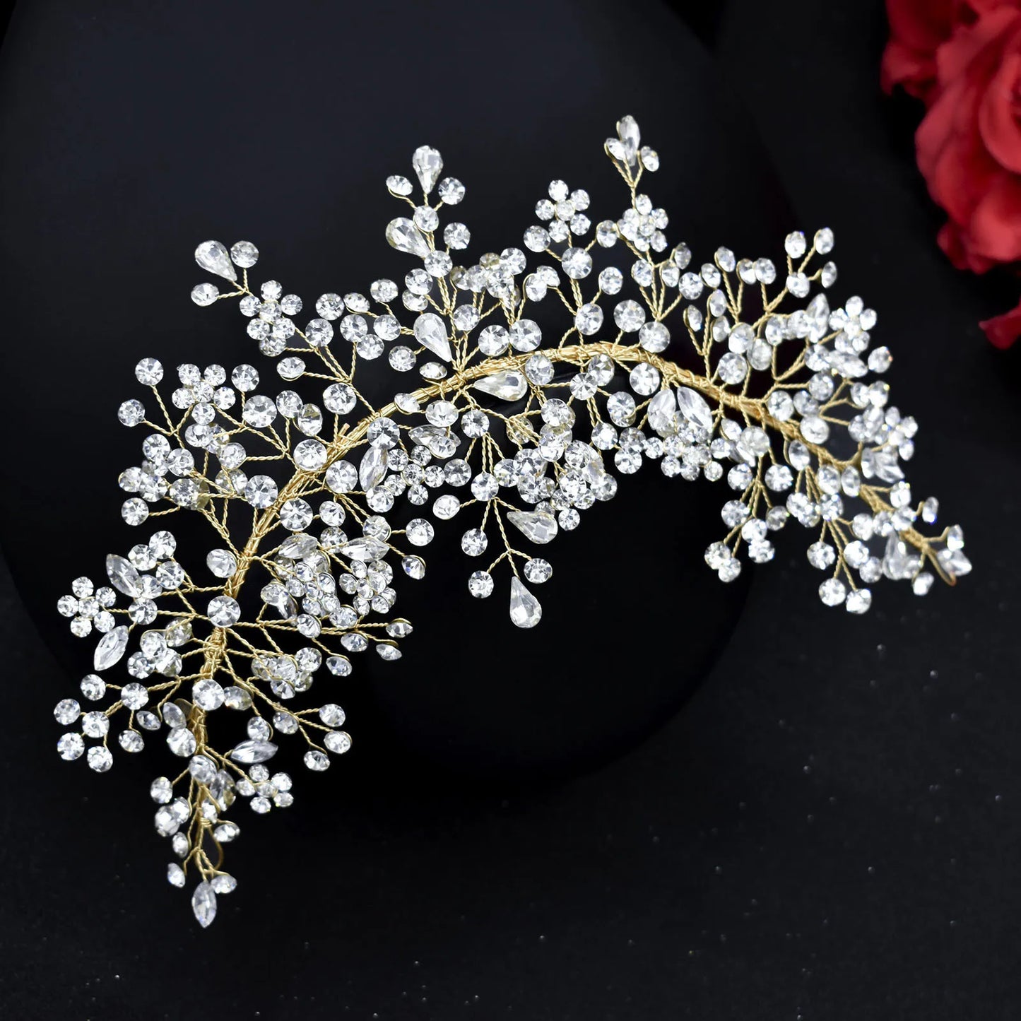 Crystal Rhinestone Bridal Tiara – Wedding Headband & Hair Accessories