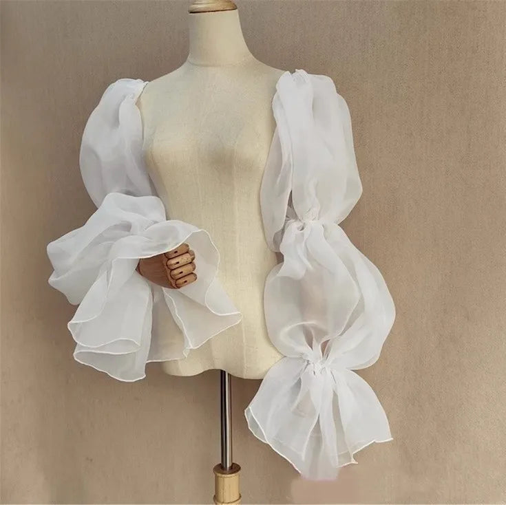 Puffy Organza Bridal Wedding Gloves – Custom Made