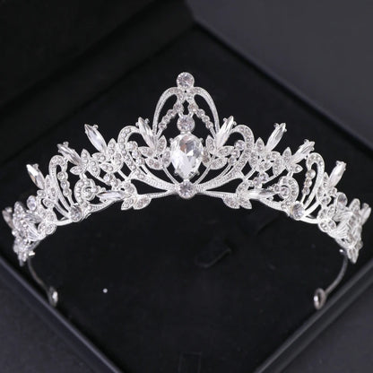 Bridal Tiara Silver Crown – Wedding Hair Accessories for Women