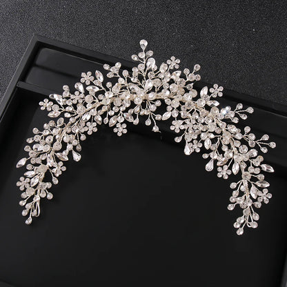 Crystal Rhinestone Bridal Tiara – Wedding Headband & Hair Accessories