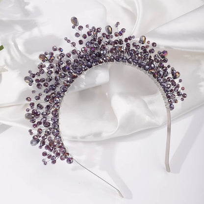 9 Colors Crystal Bridal Crown – Luxury Silver Headband for Weddings & Parties