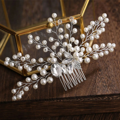 Handmade Pearl Hair Comb - Bridal & Wedding Hair Accessory