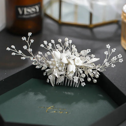 Handmade Pearl Hair Comb - Bridal & Wedding Hair Accessory