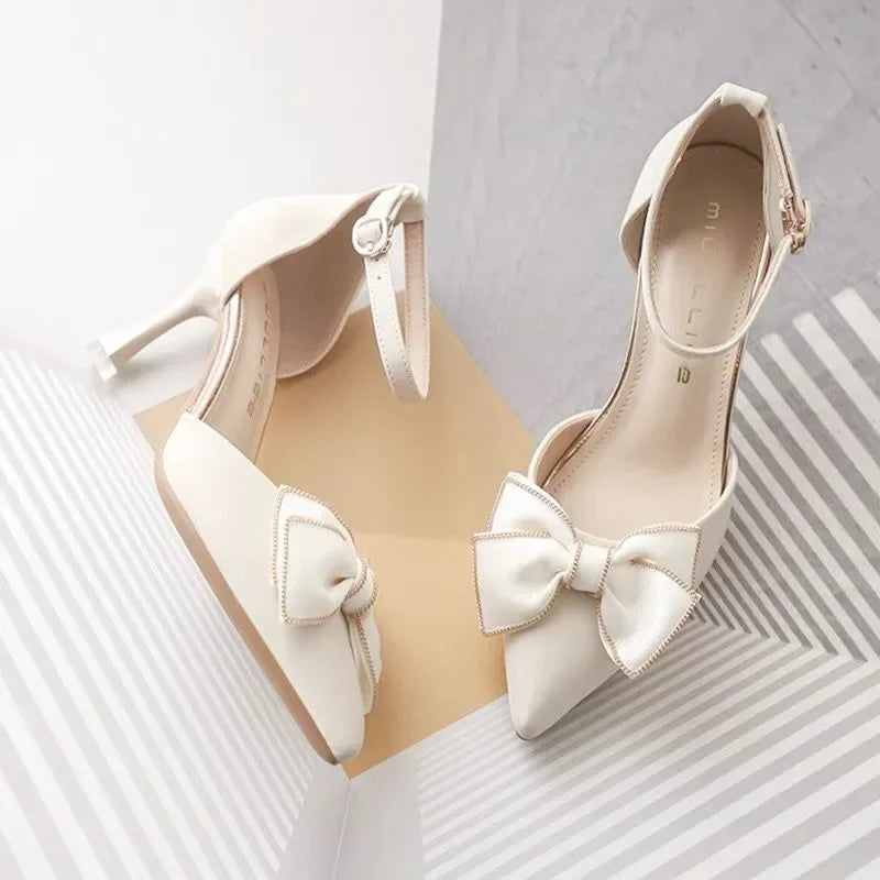 Medium Heel Mary Jane Butterfly Stilettos – Elegant Bridal & Party Shoes