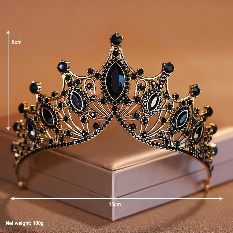 Noble Silver Crystal Bridal Crown – Rhinestone Tiara for Weddings & Parties